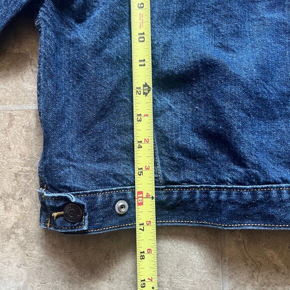 Oshkosh B'Gosh Kids Denim Jean Trucker Jacket Size 5 Snap Closure Logo Spellout - Picture 7 of 10